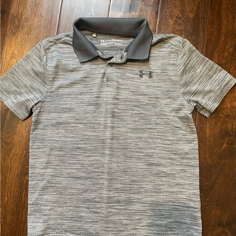 Under Armour Boy’s Gray Golf Shirt